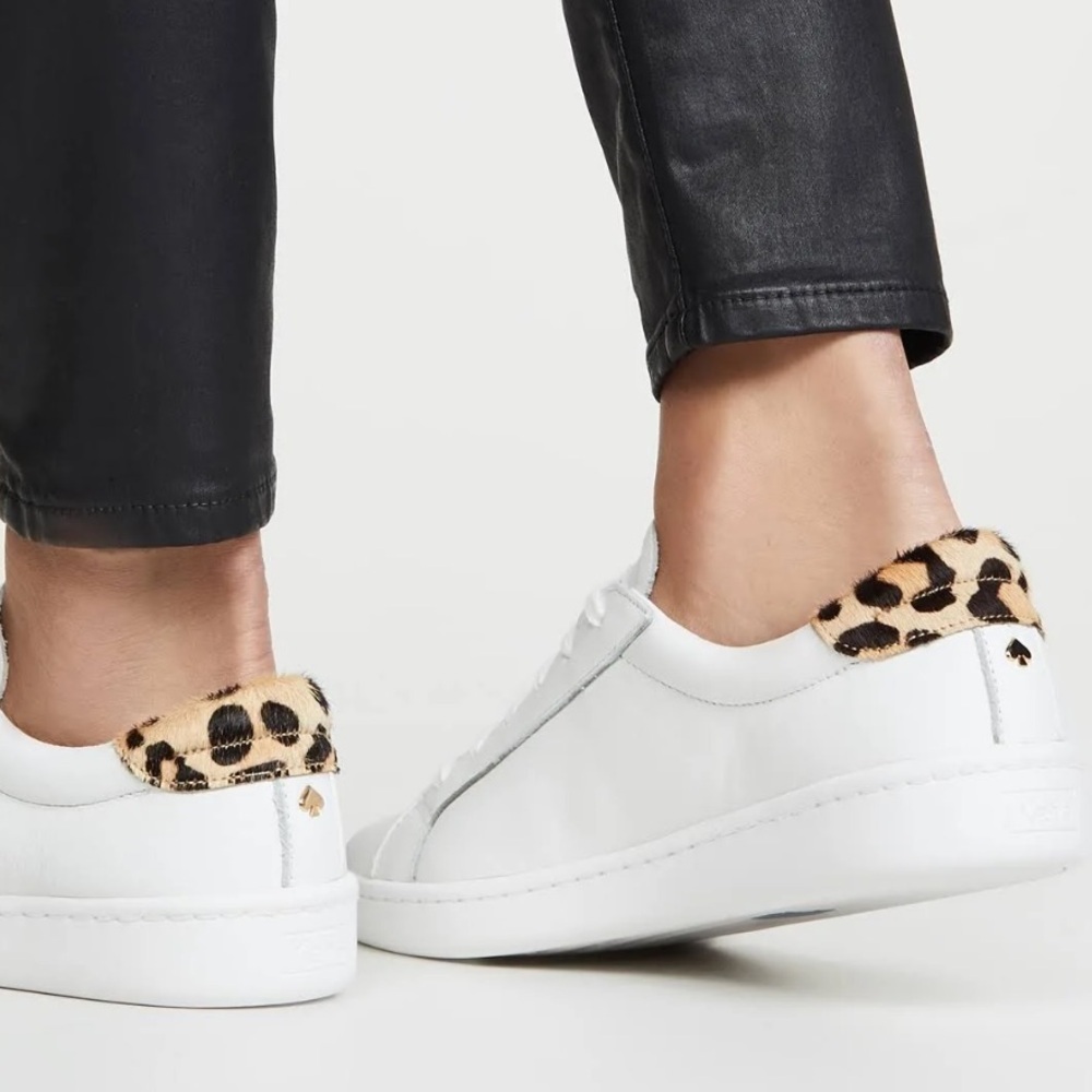 Keds X Kate Spade Ace Leather & Leopard
Sneakers Sz 9.5 Preppy Chic Country Club - Picture 2 of 12